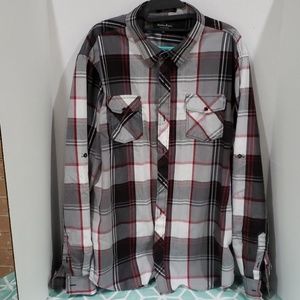 Mens eightyeight platinum red and black stripe top